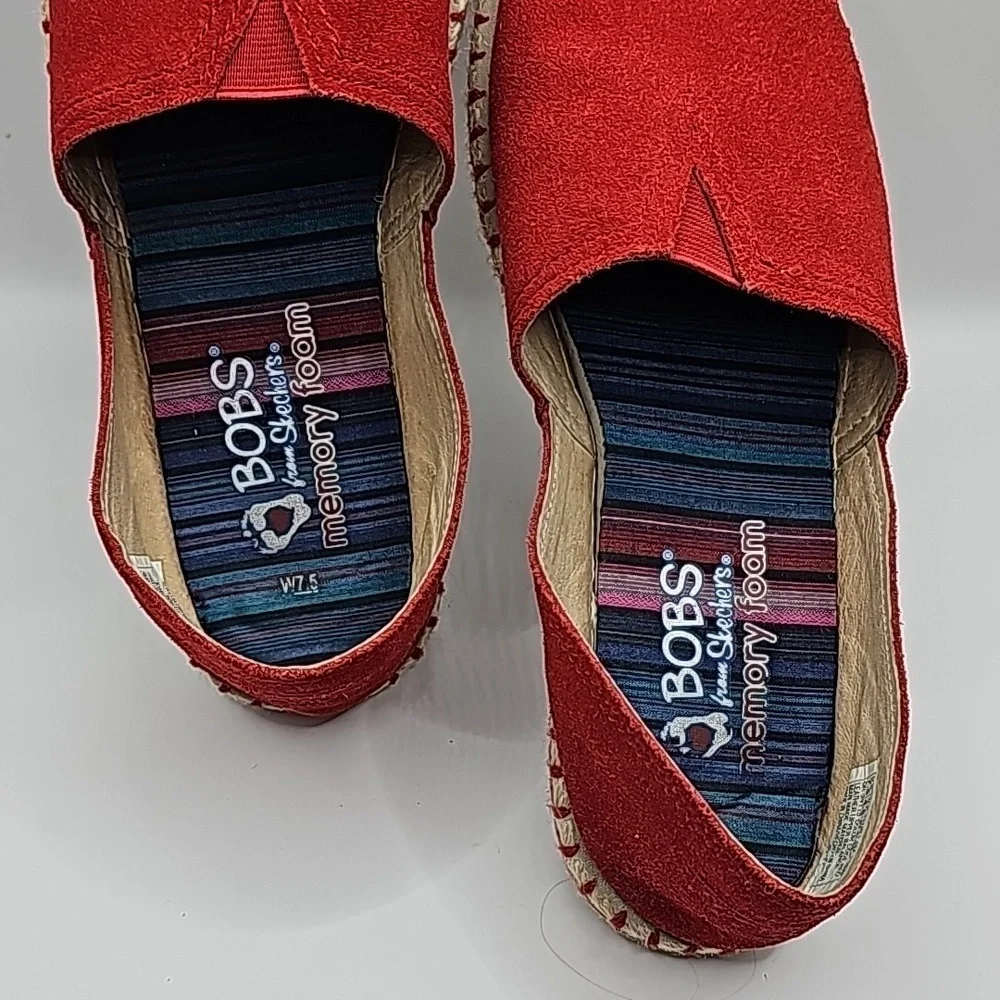 BOBS from skechers  red espadrille flats size 7.5
